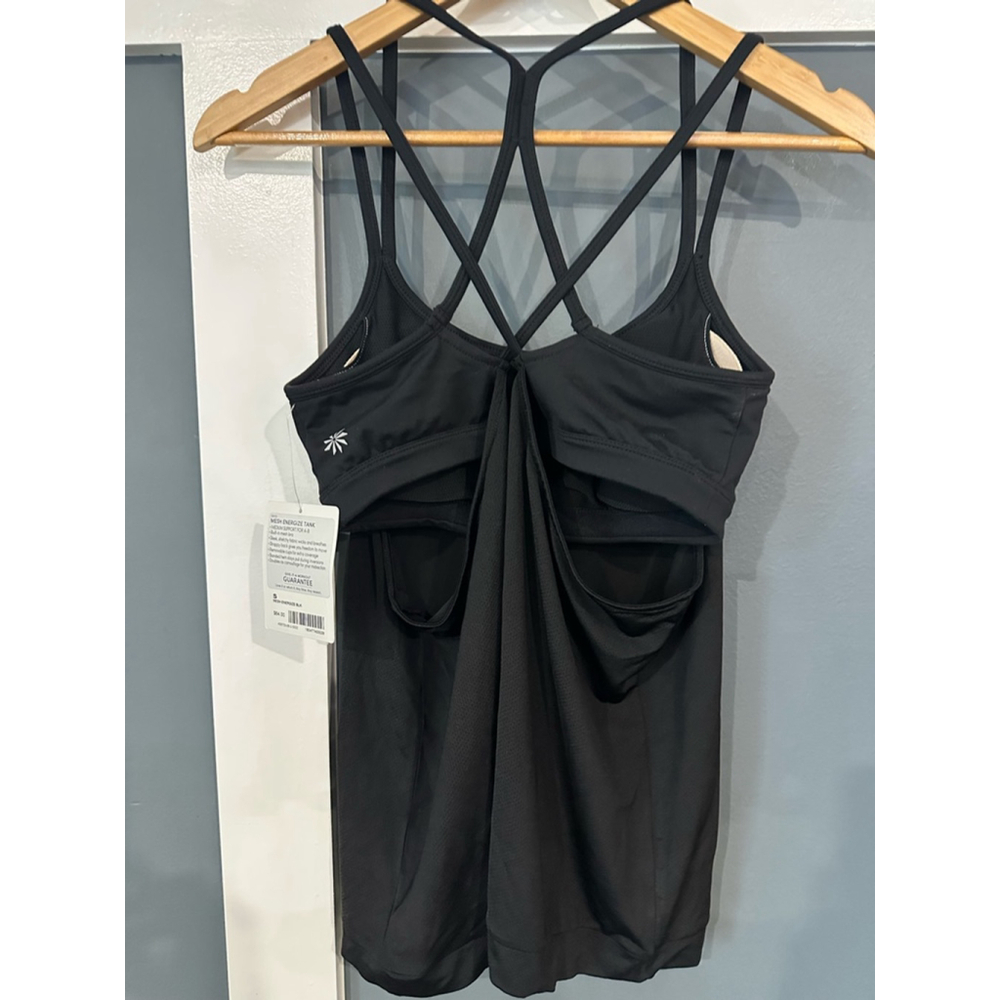 Women's Athleta Black Mesh Energize Tank Top Size S - Picture 2 of 5